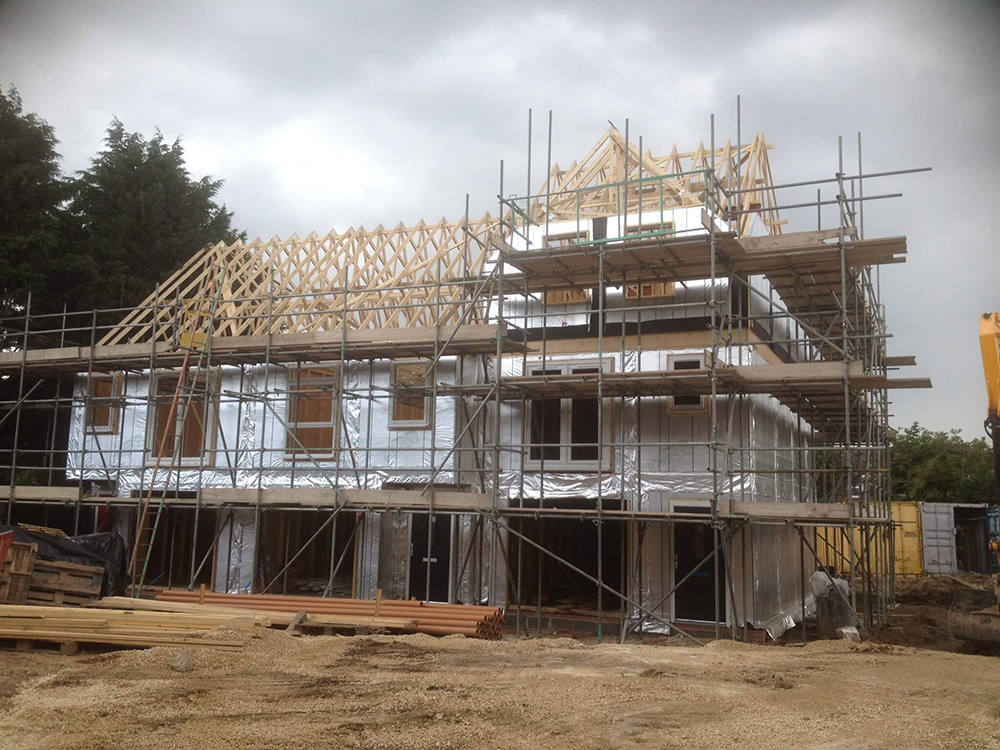 timber frame building project