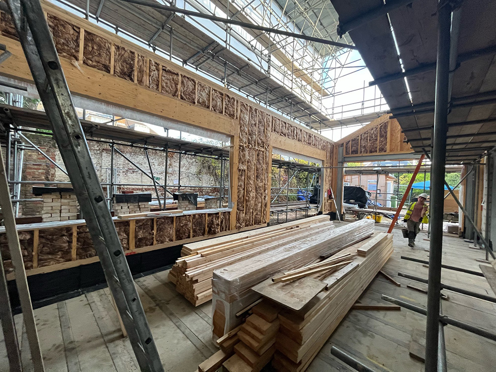 Timber frame for large detached house